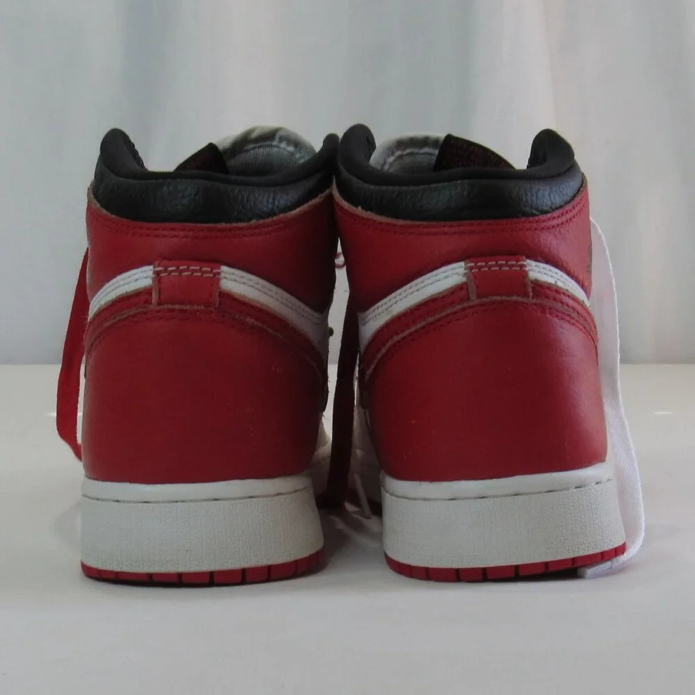 Nike Air Jordan 1 High OG 575441-161 Red Basketball Shoes Sneakers Size 5.5 Y - Picture 4 of 10